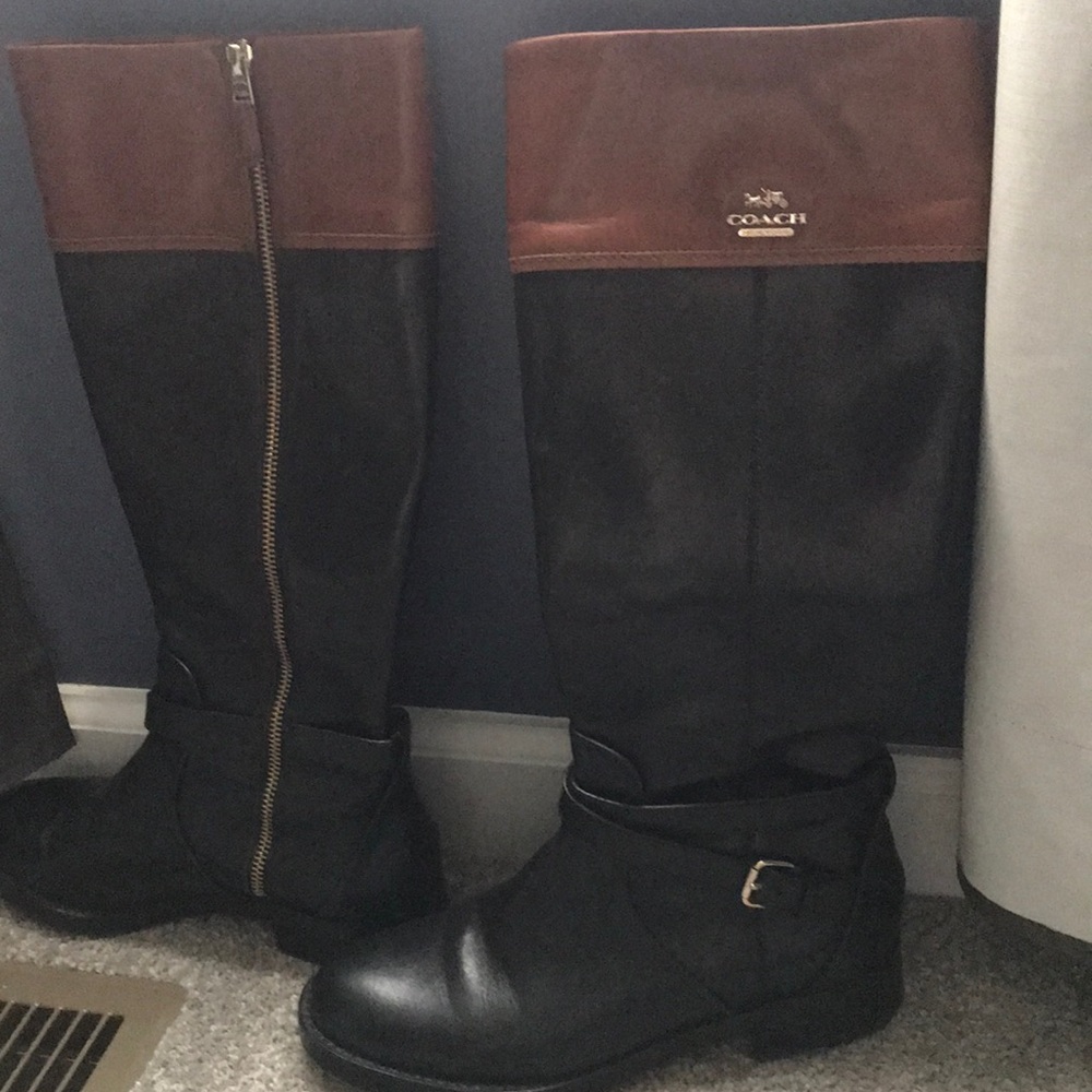 Coach tall leather boots